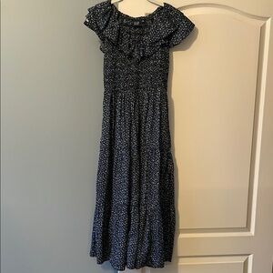 GAP Navy Floral Maxi Dress